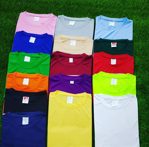 T-shirts / Round Neck Half Sleeves/ Sarina - 120 GSM For Sublimation & Vinyl Printing -10 Pieces Pack