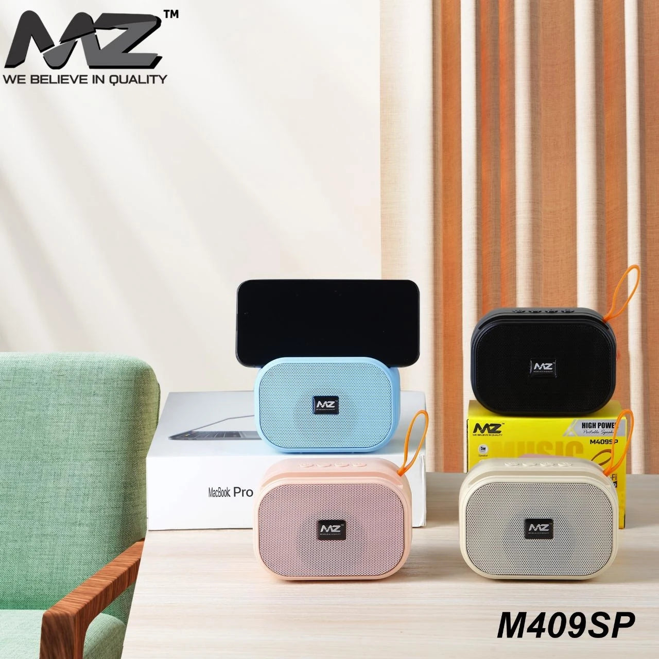 MZ Wireless Speaker | Rugged Outdoor Build, Deep Bass Boost, 24H Playtime 🎶🏕️