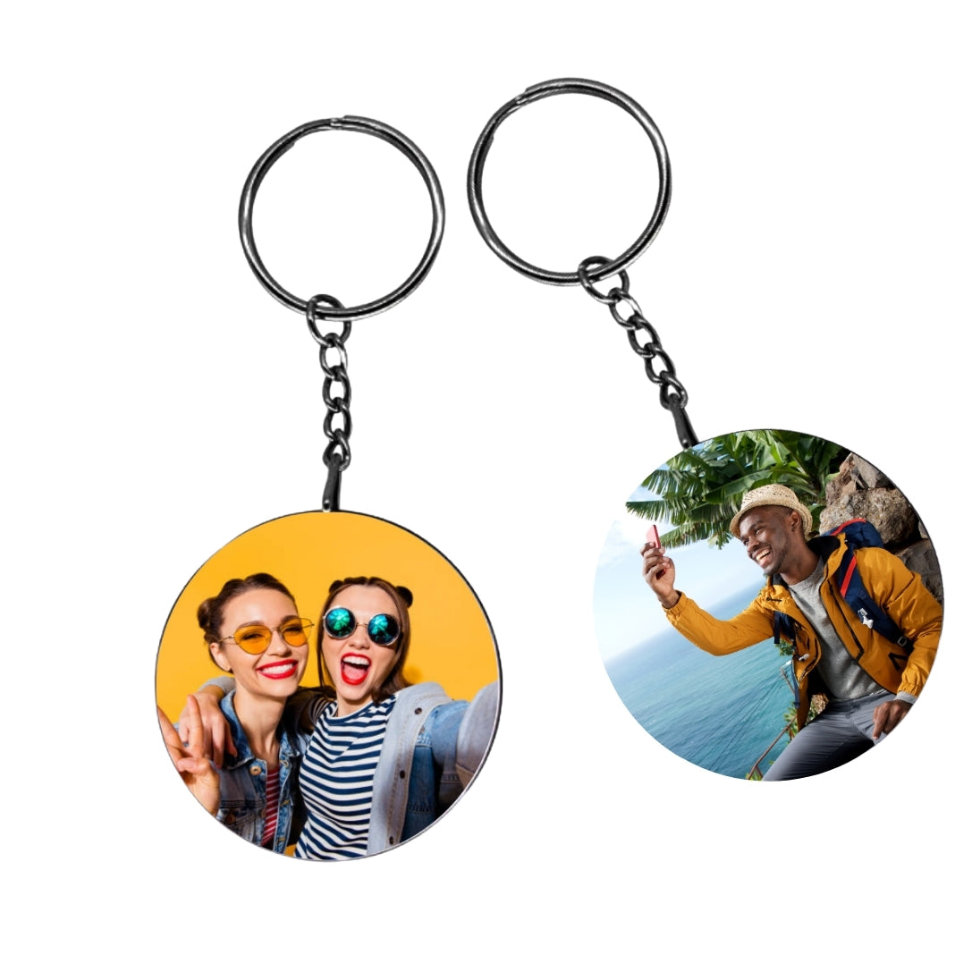 Round Shape for Sublimation MDF Keychains with Ring (Double side) -10 Pieces pack
