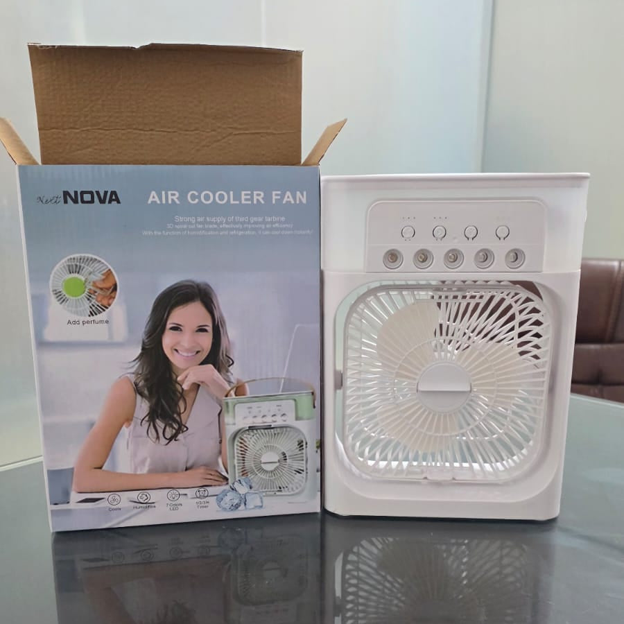 Nova Air Cooler Fan – 3-in-1 Cooling, Purification & Humidification | Portable USB Fan