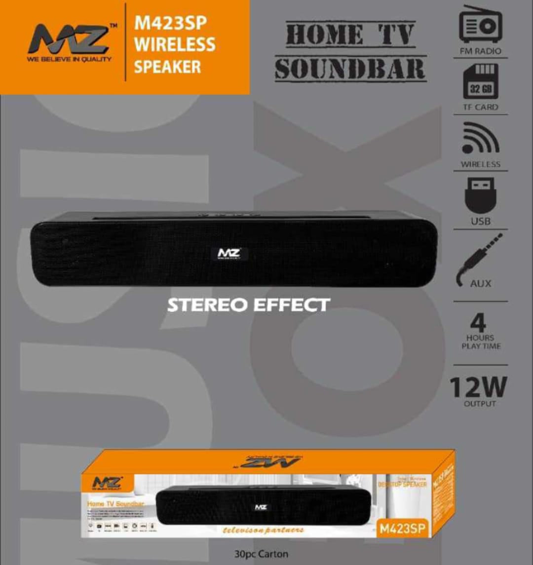 MZ Wireless Sound Bar – Sleek Design, Superior Sound
