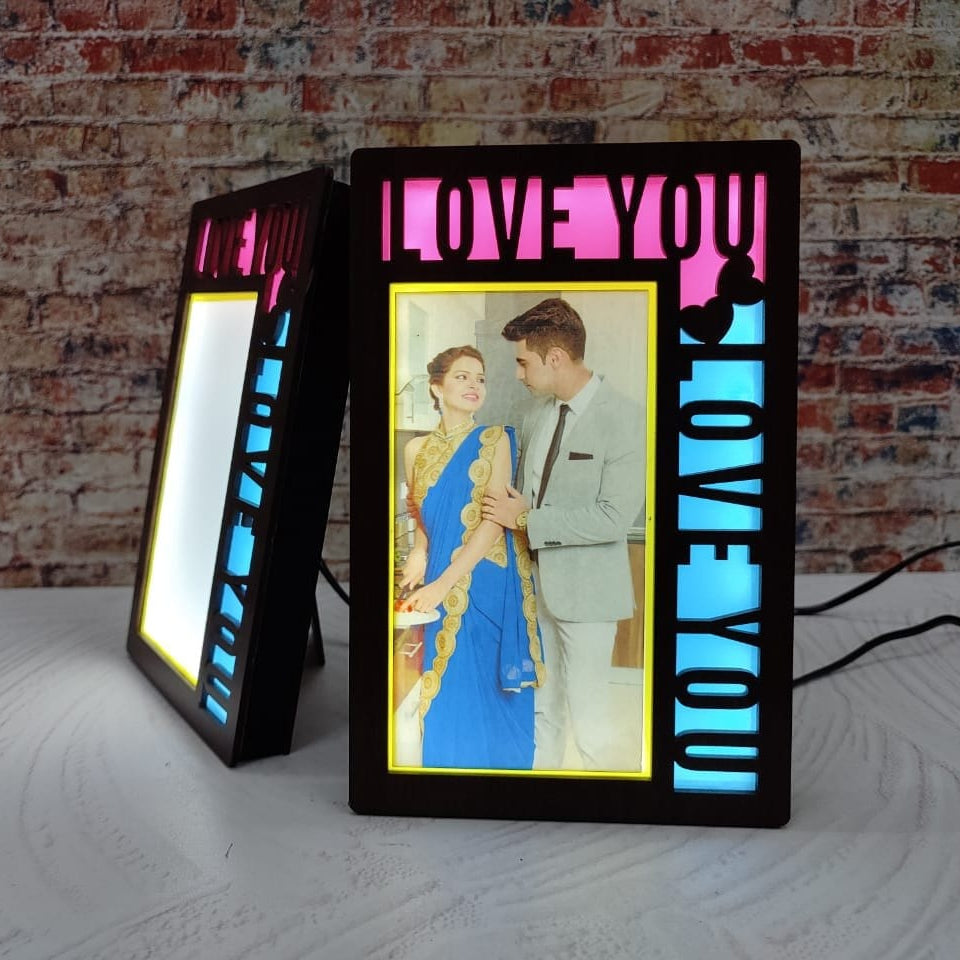 I Love You x2 Single Photo With Couple Frame