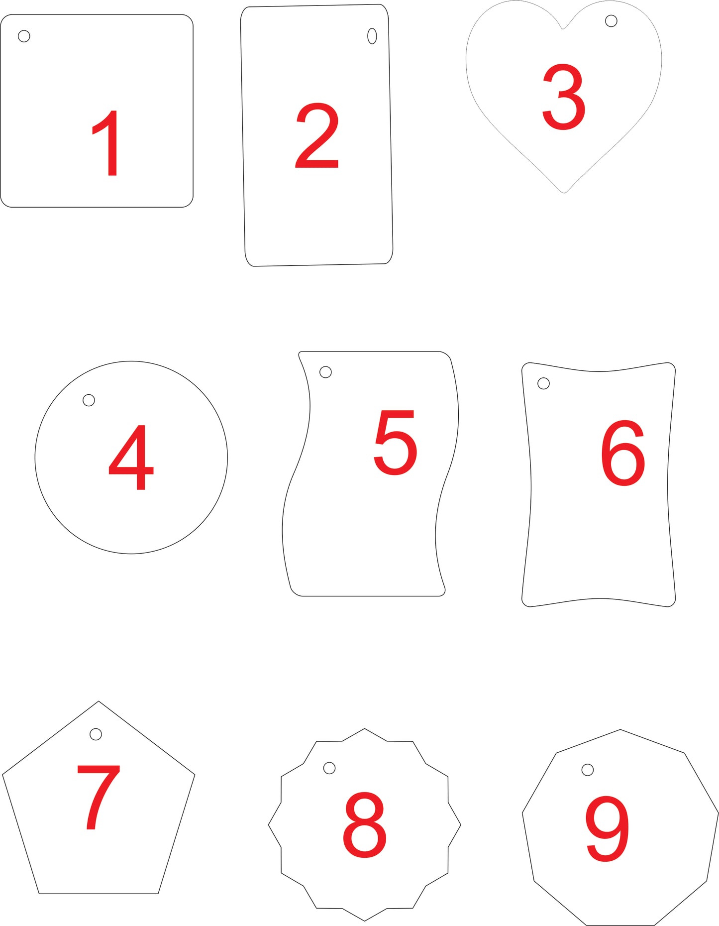Creative Shape Designs for Sublimation Acrylic Keychains with Ring
