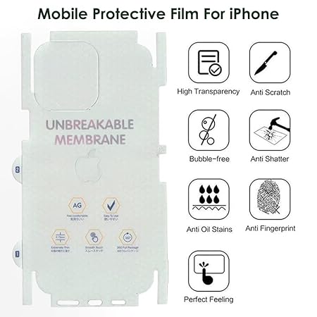 Unbreakable Membrane Scratch Guard- Back only