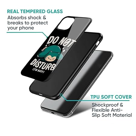 2D Glass Case For Iphone - Closed Camera with Raised Lips