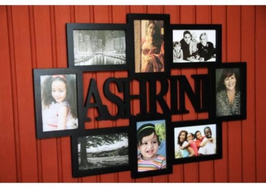 Customize Name 8 Photos Frame- Sublimation Blank 24