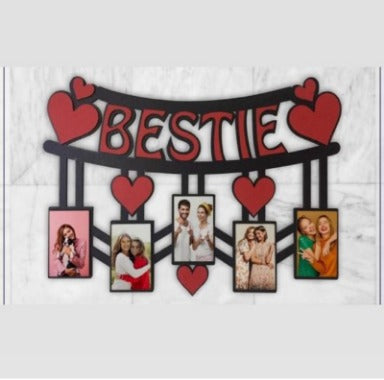 Customize Bestie 5 Photos Frame- Sublimation Blank