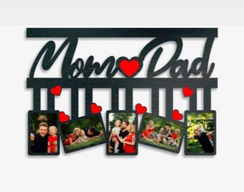 Customize Mom Dad 5 Photos Frame- Sublimation Blank 15