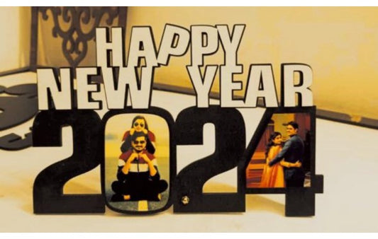 Customize Happy New Year Photos Frame- Sublimation Blank 26