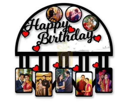 Customize Happy Birthday 8 Photos Frame- Sublimation Blank 9