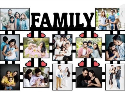 Customize Family 12 Photos Frame- Sublimation Blank 21