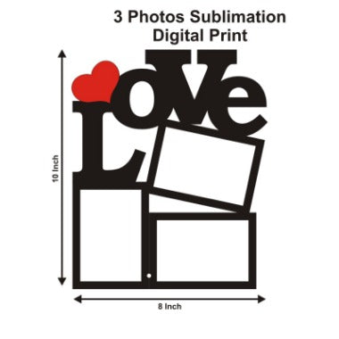 Customize Love Photo Frame- Sublimation Blank