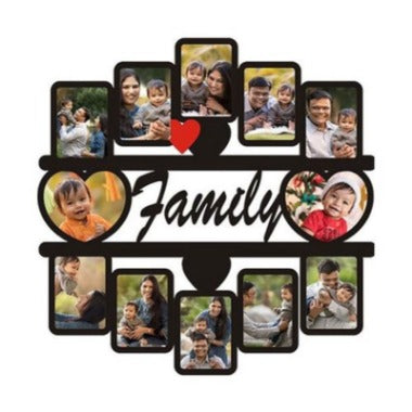 Customize Family 12 Photos Frame- Sublimation Blank 12