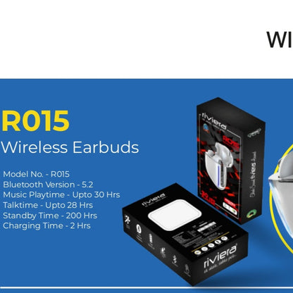 Riviera Bluetooth Earbuds – Superior Sound & Long-Lasting Performance