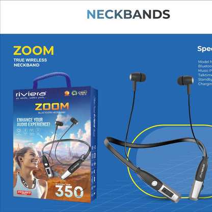 Riviera Bluetooth Neckbands – Fast Charging & Extended Talktime