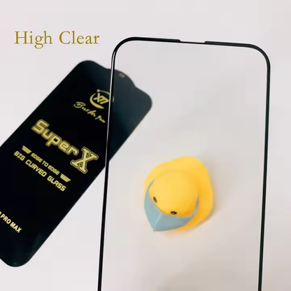 Super X 9H Tempered Glass Screen Protector for iPhone – Anti-Scratch, Ultra Clear, Edge-to-Edge Full Screen Coverage