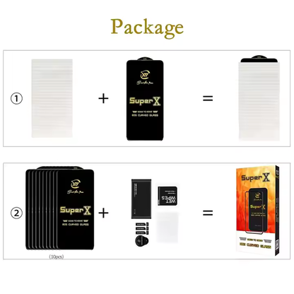 Super X 9H Tempered Glass Screen Protector for iPhone – Anti-Scratch, Ultra Clear, Edge-to-Edge Full Screen Coverage