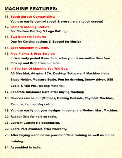 Modern Mart Plotter For Skins, Laptop, Key, Camera Cuttings