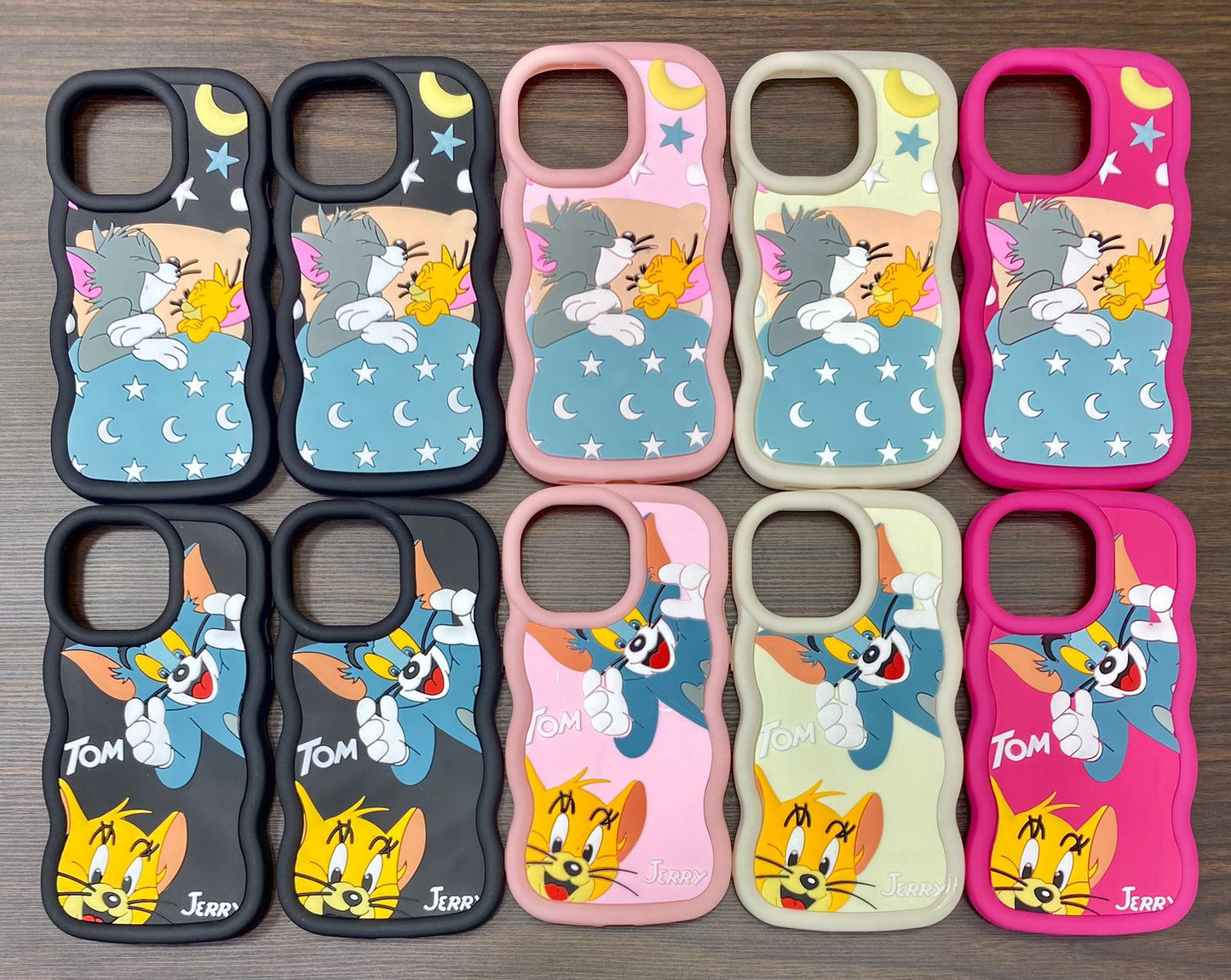 Soft silicone Tom and Jerry print covers