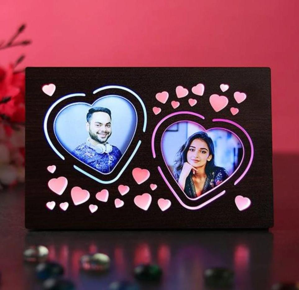 Double Heart Photo Frame