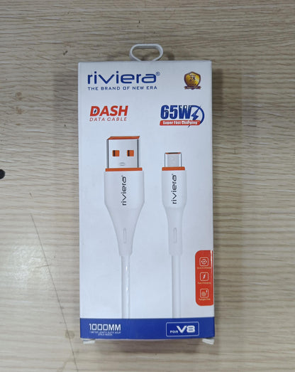 Riviera Dash 65W Super Fast Charging Data Cable – Ultra-Fast Charging & Seamless Data Transfer