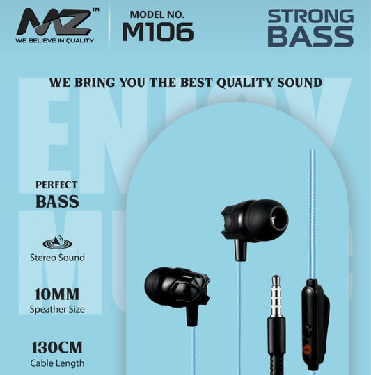 Wired Earphones | Heavy Bass and Sporty Design for Active Lifestyles