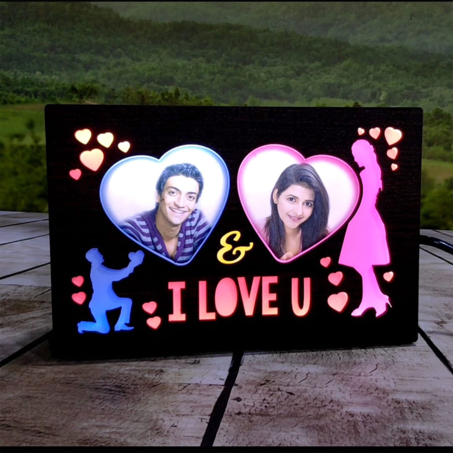 I Love You 2 Photo With Boy And Girl Photo Frame
