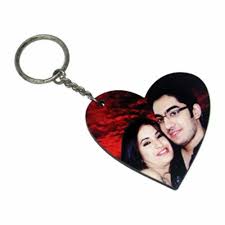 Heart Shape for Sublimation MDF Keychains with Ring Single side -10 Pieces pack