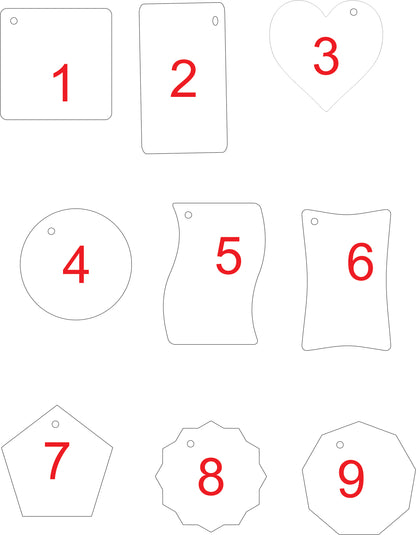 Durable Plastic Mate Double-Sided Sublimation Printable Keychains with Ring