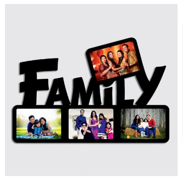 Customize Family 4 Photos Frame- Sublimation Blank 4