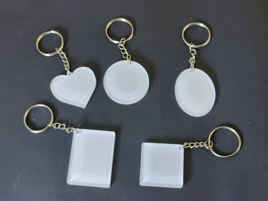 Creative Shape Designs for Sublimation Acrylic Keychains with Ring